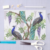 Peacock結婚の10'x15' 薄葉紙 (クラフト)