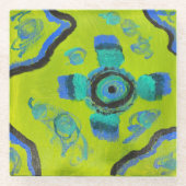 Peacock ガラスコースター (正面)