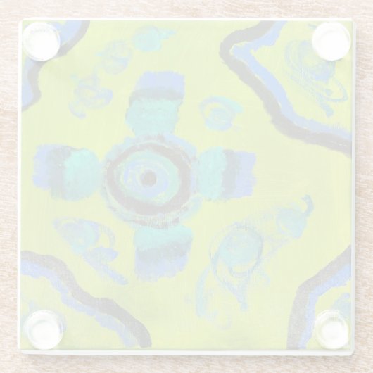 Peacock ガラスコースター (裏面)