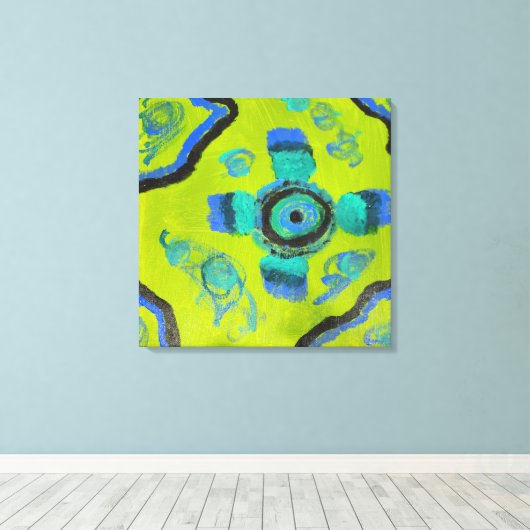 Peacock キャンバスプリント (インサイチュ (ウッドフロア))