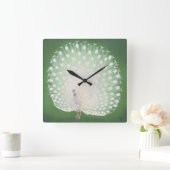 Peacock スクエア壁時計 (ホーム)