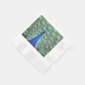 Peacock、ナプキンの高精細な写真 縁ありカクテルナプキン (角)