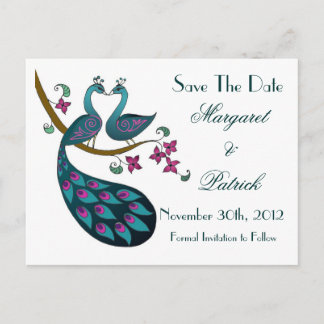 Peacock -1日付ポストカードの保存 案内ポストカード