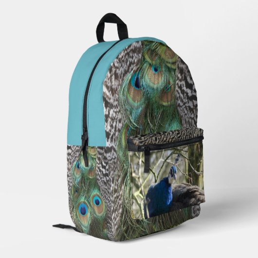 Peacock All over Printed Backpack プリントバックパック (裏面左端)