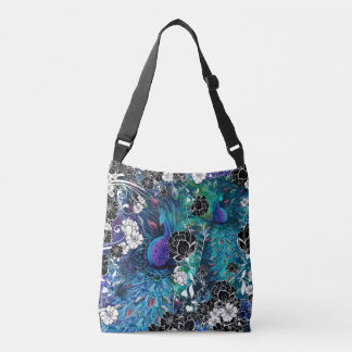 Peacock and Flowers Handbag クロスボディバッグ