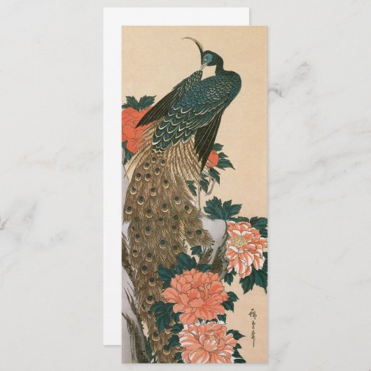 Peacock and Peonies by広重日本の Art (正面/裏面)