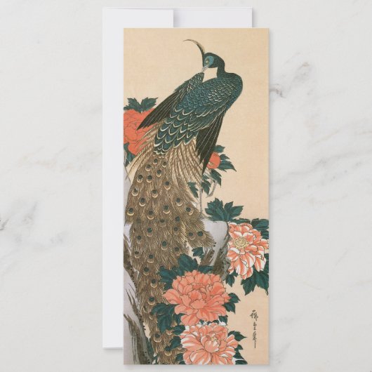 Peacock and Peonies by広重日本の Art (正面)
