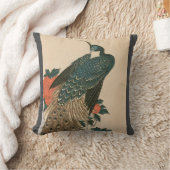 Peacock and Peonies by広重日本の Art クッション (ブランケット)