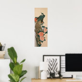 Peacock and Peonies by Hiroshige, Japanese Art ポスター (ホームオフィス)