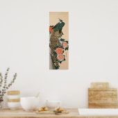 Peacock and Peonies by Hiroshige, Japanese Art ポスター (キッチン)
