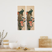 Peacock and Peonies by Hiroshige, Japanese Art ポスター (キッチン)
