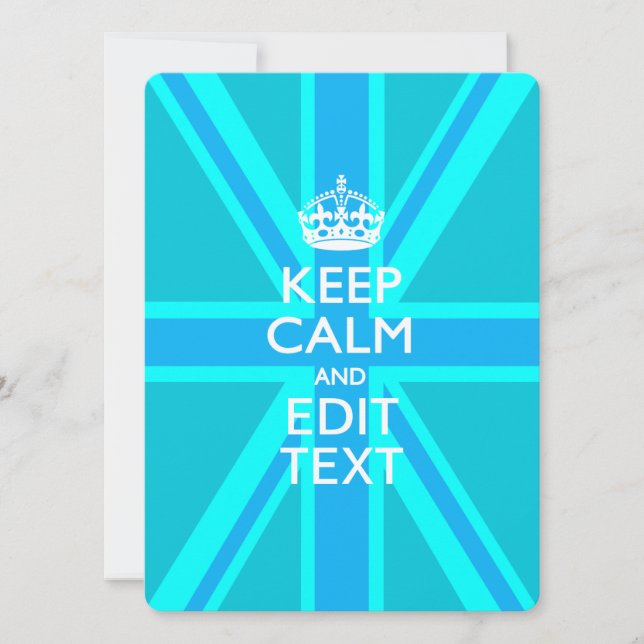 Peacock Aqua Calm保とYour Text Union Jack (正面)