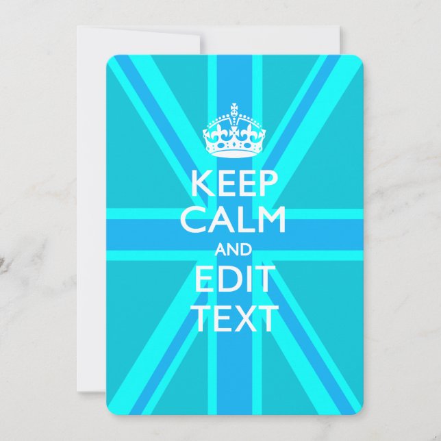 Peacock Aqua Calm保とYour Text Union Jack (正面)