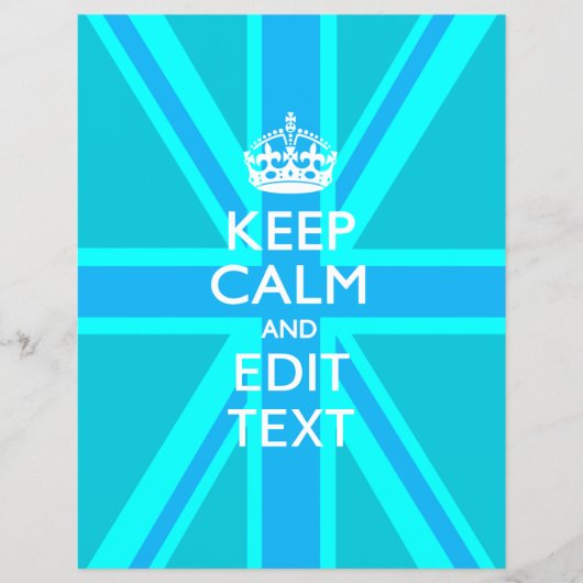 Peacock Aqua Calm保とYour Text Union Jack チラシ (正面)