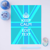 Peacock Aqua Calm保とYour Text Union Jack チラシ (シングル)