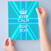 Peacock Aqua Calm保とYour Text Union Jack チラシ (手)