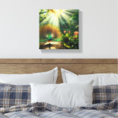 Peacock art キャンバスプリント (インサイチュ (寝室))