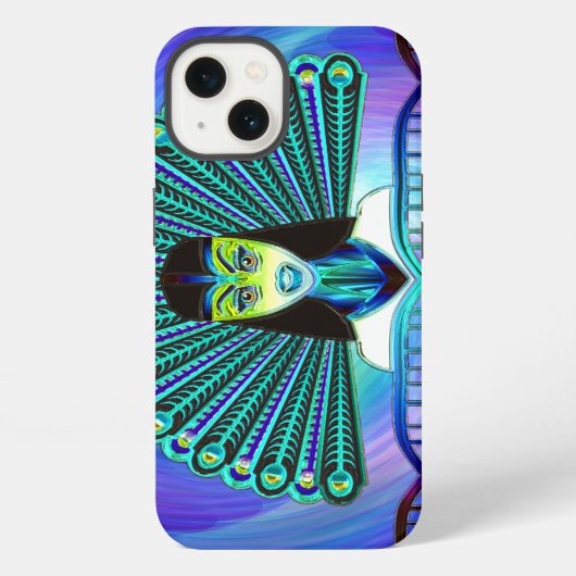Peacock Art 1オプション iPhoneケース (裏面)
