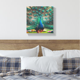 Peacock art canvas キャンバスプリント