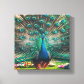 Peacock art canvas キャンバスプリント (正面)