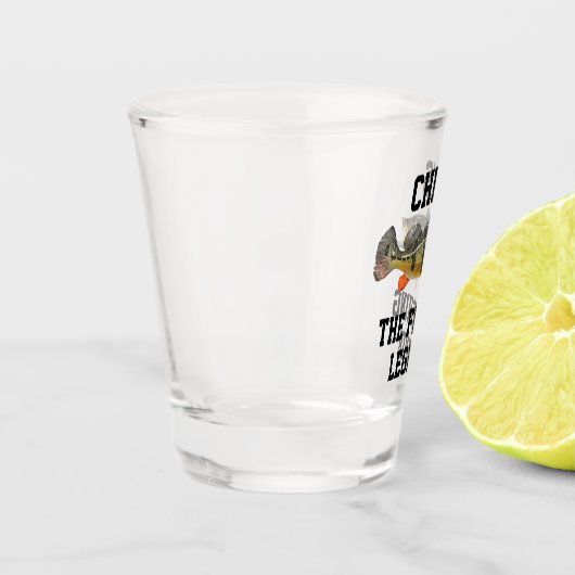 Peacock Bass魚釣り引用文名凡例 ショットグラス (左)