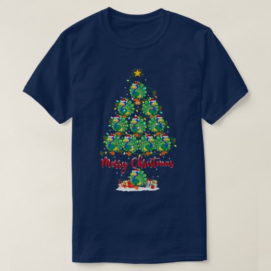 Peacock Bird Lover Matching Santa Peacock Christma Tシャツ (デザイン正面)