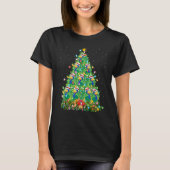 Peacock Bird   Xmas Lights Santa Peacock Christmas Tシャツ (正面)