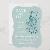 Peacock Blue日付を保存 セーブザデート (正面)