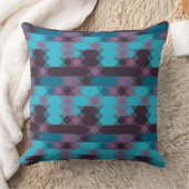 peacock blue, purple, topaz blue and thunder クッション (ブランケット)