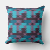 peacock blue, purple, topaz blue and thunder クッション (正面)