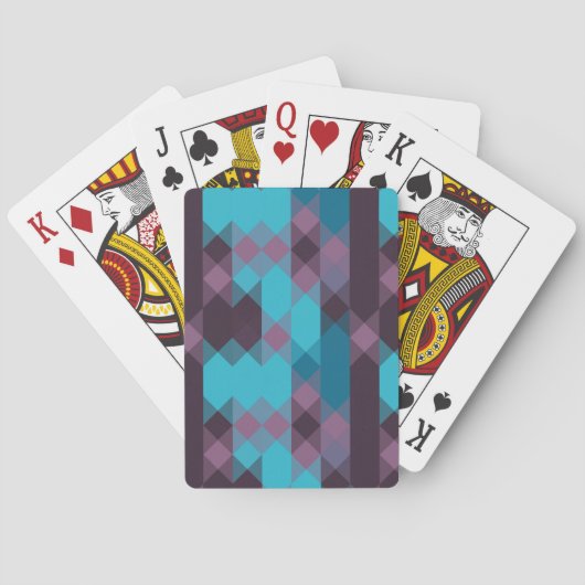 peacock blue, purple, topaz blue and thunder トランプ (裏面)