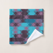 peacock blue, purple, topaz blue and thunder バスタオルセット (ウォッシュタオル)