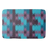 peacock blue, purple, topaz blue and thunder バスマット (正面)