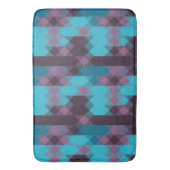 peacock blue, purple, topaz blue and thunder バスマット (正面縦)