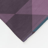 peacock blue, purple, topaz blue and thunder フリースブランケット (角)