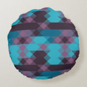 peacock blue, purple, topaz blue and thunder ラウンドクッション (裏面)
