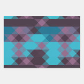 peacock blue, purple, topaz blue and thunder ラッピングペーパーシート (正面3)