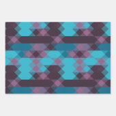 peacock blue, purple, topaz blue and thunder ラッピングペーパーシート (正面2)