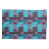 peacock blue, purple, topaz blue and thunder 枕カバー (裏面)