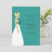 peacock_bridal_invite-01は、のための私達を…結合します 招待状 (スタンド正面)