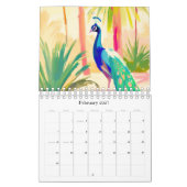 peacock calendar カレンダー (2月 2027)