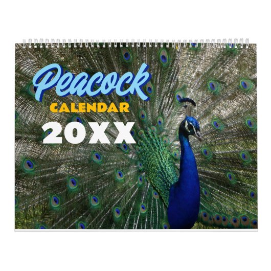 Peacock Calendar 2026 Wall Photo  カレンダー (カバー)