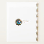 Peacock Color Flower Petals Hamsa Green Third Eye プランナー手帳 (裏面)