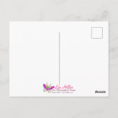 Peacock Color Flower Petals Hamsa Green Third Eye ポストカード (裏面)