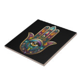 Peacock Colors Hamsa w/ Gold Third Eye タイル (側面)