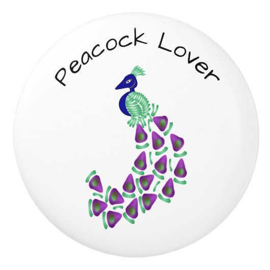 Peacock Design Personalised セラミックノブ (正面)
