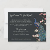 Peacock Destination Wedding Welcome & Program (正面)