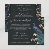 Peacock Destination Wedding Welcome & Program (正面/裏面)