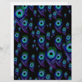 Peacock Featherスクラップブック紙8.5インチx 11インチ (正面/裏面)