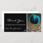 Peacock Feather 結婚's Thank You Photo Card サンキューカード (正面/裏面)